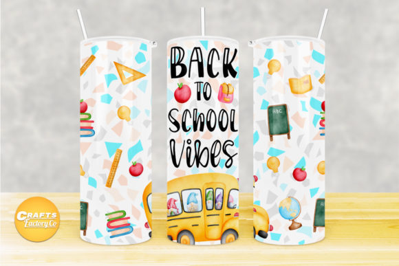 20oz Skinny Tumbler Back to School Vibes