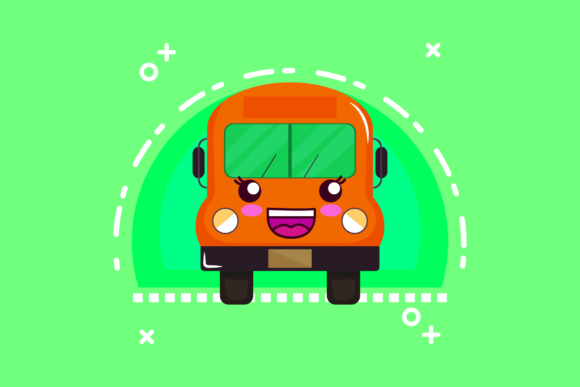Back to School Bus Kawaii