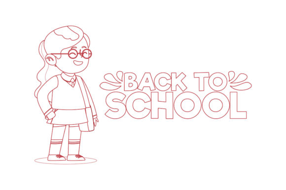 Back to School Day Coloring Pages Graphics