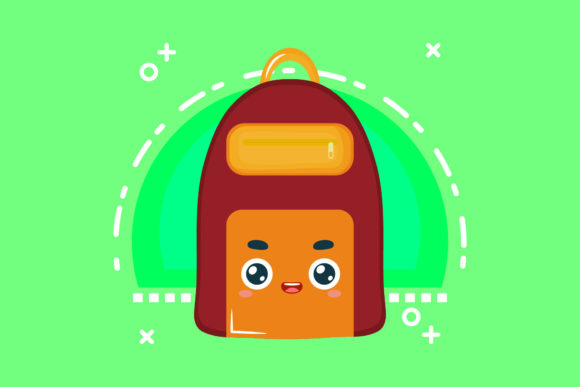 Back to School Kawaii Cute Bags Graphics