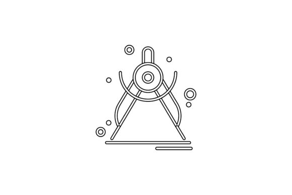 Back to School Ornament Outline Graphics
