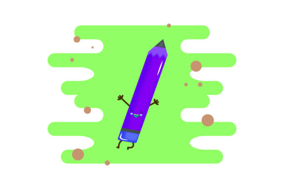 Back to School Pencil Kawaii Clipart
