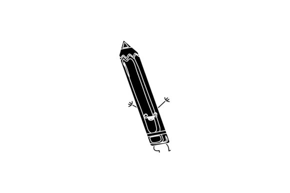 Back to School Pencil Kawaii Silhouette Graphics