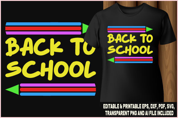 Back to School Quote T-shirt Typography Graphics