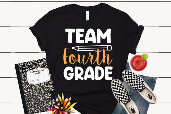 Back to School T Shirt Team Fourth Grade Graphics