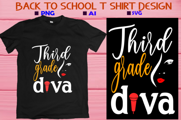 Back to School T-shirt, Third Grade Diva