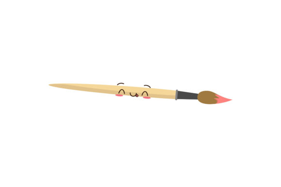 Cute Brush Back to School Kawaii Graphics
