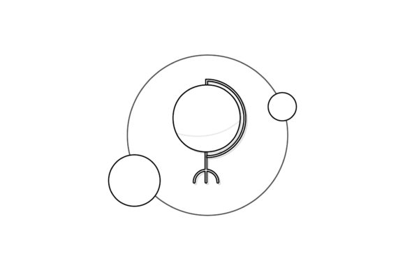 Globe Back to School Line Style: Icon Graphics for Branding